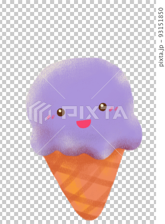 cute cartoon cone ice cream summer cold happy sweet treat doodle illustration 93151850