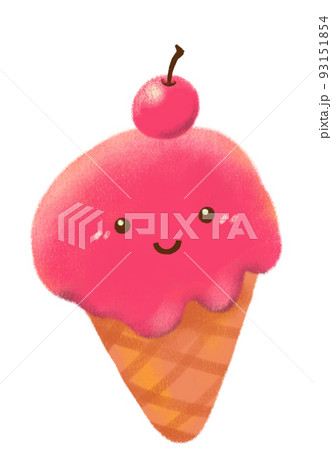 cute cartoon cone ice cream summer cold happy sweet treat doodle illustration cute cartoon cone ice cream summer cold happy sweet treat doodle illustration 93151854