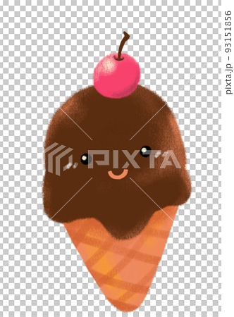 cute cartoon cone ice cream summer cold happy sweet treat doodle illustration cute cartoon cone ice cream summer cold happy sweet treat doodle illustration 93151856