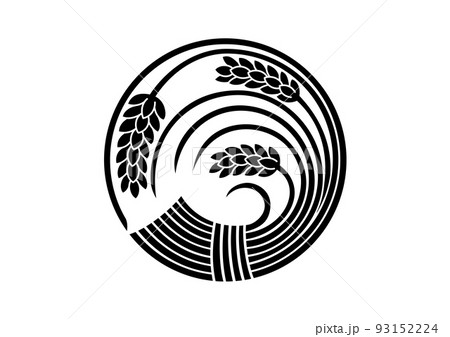 左稲の丸 家紋 左稲の丸 家紋 93152224