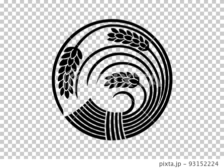 左稲の丸 家紋 左稲の丸 家紋 93152224