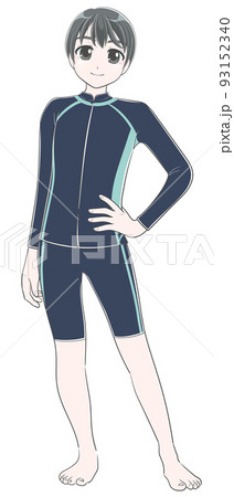 ラッシュガードを着た中学生のイラスト素材 [93152340] - PIXTA