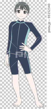 ラッシュガードを着た中学生のイラスト素材 [93152340] - PIXTA