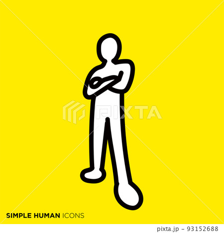 Simple Human Icon Series People Who Check Behind Stock