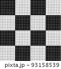 Square grid on white and black background. vector seamless pattern 93158539