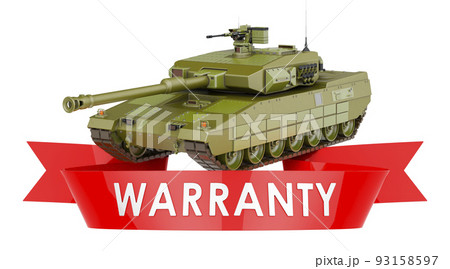Battle tank warranty, concept. 3D rendering Battle tank warranty, concept. 3D rendering 93158597