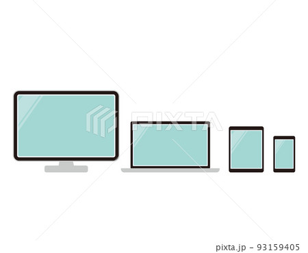 パソコン スマホ タブレット ベクターイラスト パソコン スマホ タブレット ベクターイラスト 93159405