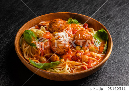ミートボールパスタ  american meatball pasta (spaghetti) ミートボールパスタ  american meatball pasta (spaghetti) 93160511