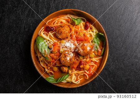 ミートボールパスタ　 american meatball pasta (spaghetti) 93160512