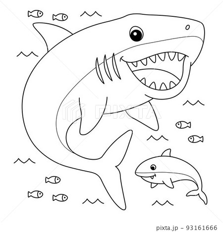 Megalodon Animal Coloring Page for Kids 93161666