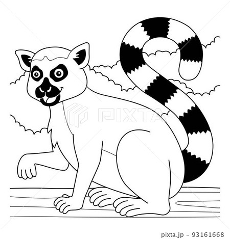 Katta Animal Coloring Page for Kids 93161668