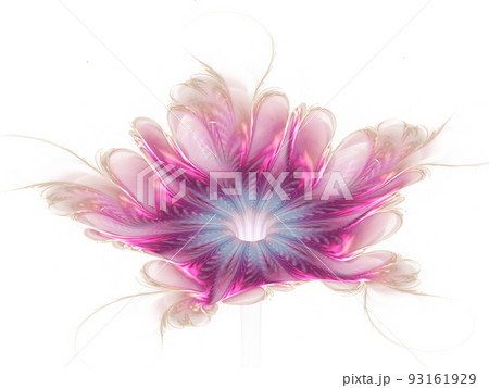 Abstract exotic flower on white background. Abstract exotic flower on white background. 93161929