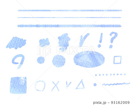 水彩のアイコン、ライン、ボタン、マーク 93162009