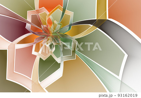 Abstract stain glass flower pattern. 93162019