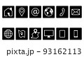 Business contact icon set. Group of Communication symbols for web and mobile app. Outline style Vector illustration 93162113