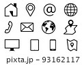 Business contact icon set. Group of Communication symbols for web and mobile app. Outline style Vector illustration 93162117