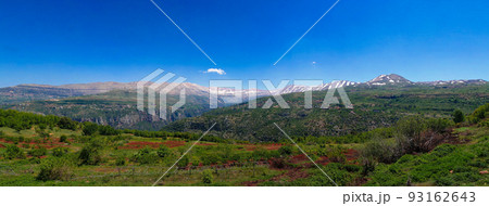 Landscape view to mountains and Kadisha Valley aka Holy Valley in Lebanon 93162643