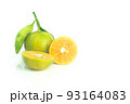 Fresh organic Calamansi lime on white background. 93164083