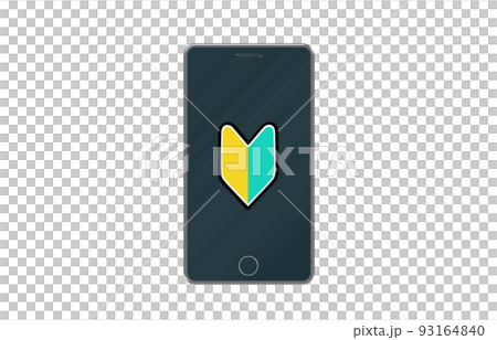 Smartphone and beginner mark Smartphone and beginner mark 93164840