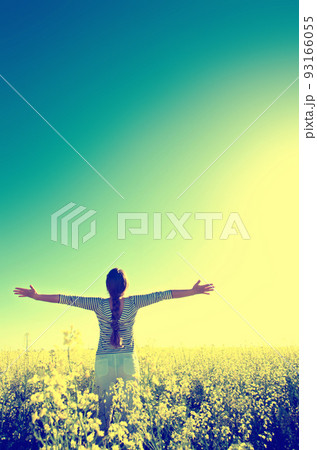 woman in the field woman in the field 93166055