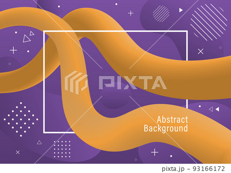 Abstract liquid shapes background with geometric elements, color gradient vector illustration. 93166172