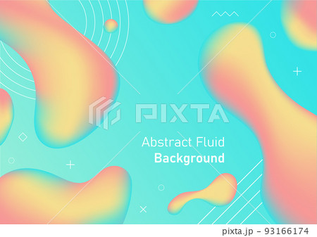 Abstract 3d Fluid Shapes, colorful gradient background, covers and brochures, vector illustration. 93166174