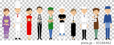 飲食店で働く人々 飲食店で働く人々 93166462