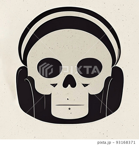 Creepy and cool dark skull on a white background. Perfect for stickers or for posters. Creepy and cool dark skull on a white background. Perfect for stickers or for posters. 93168371