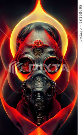 Gothic horror dark scene with steampunk skull and flames. Artistic abstract gothic. The concept of dark steampunk gothic. Perfect for phone wallpaper or for posters. Gothic horror dark scene with steampunk skull and flames. Artistic abstract gothic. The concept of dark steampunk gothic. Perfect for phone wallpaper or for posters. 93168698