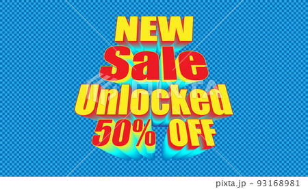 retro new sale unlocked 50% off. plaid blue color background style. vector illustration eps10 retro new sale unlocked 50% off. plaid blue color background style. vector illustration eps10 93168981