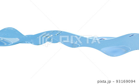 closeup of water waves isolated on white 3D rendering 93169094