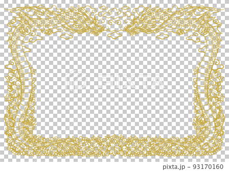 Hand-painted dragon certificate-style... - Stock Illustration [93170160 ...