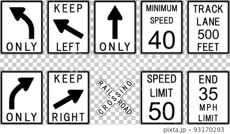 美國交通標誌 93170293