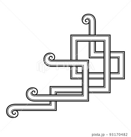 Decorative abstract corner. Vintage corner. Classic design for decoration. Decorative abstract corner. Vintage corner. Classic design for decoration. 93170482