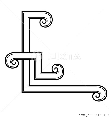 Decorative abstract corner. Vintage corner. Classic design for decoration. 93170483