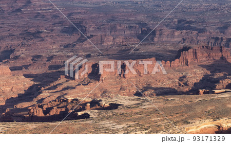 Scenic American Landscape and Red Rock Mountains in Desert Canyon. Scenic American Landscape and Red Rock Mountains in Desert Canyon. 93171329