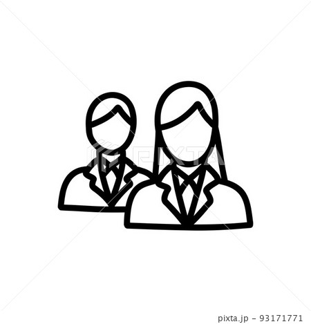 staff doodle icon, vector color line illustration 93171771