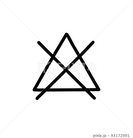 do not bleach symbol doodle icon, vector color line illustration 93172001