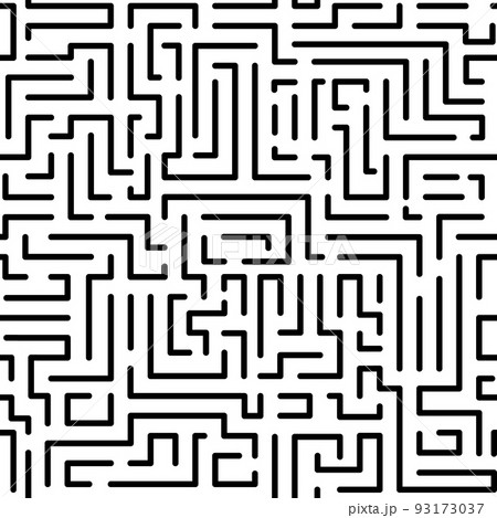 Seamless vector monochrome geometric pattern.Simple seamless thin black line texture. 93173037