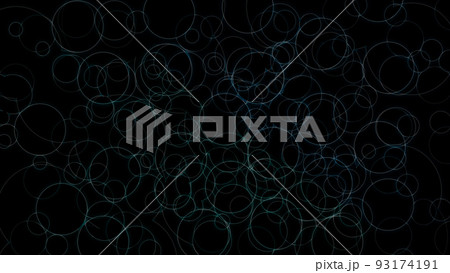 4k イラスト背景 泡 バブル 暗闇 黒 ダーク Black バーチャル背景 メタバース背景のイラスト素材