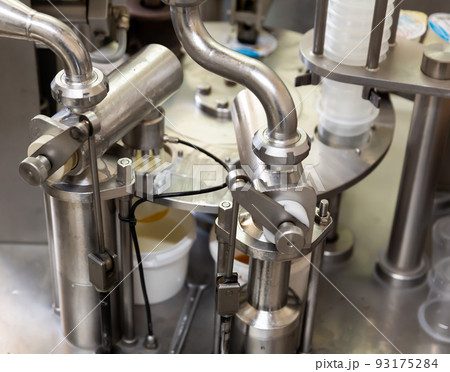 Automated milking line on modern dairy farm Automated milking line on modern dairy farm 93175284