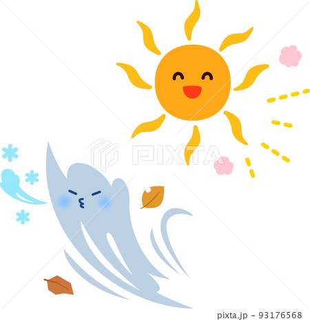 北風と太陽のキャラクター 北風と太陽のキャラクター 93176568
