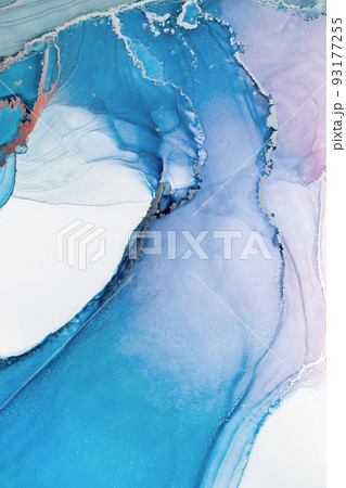 Closeup of the painting. Colorful abstract Ink painting background. Highly-textured paint. High quality details. 93177255