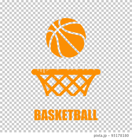 バスケットボールとゴールのアイコン 93178180