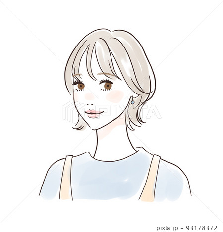 笑顔の女性 カジュアル 93178372