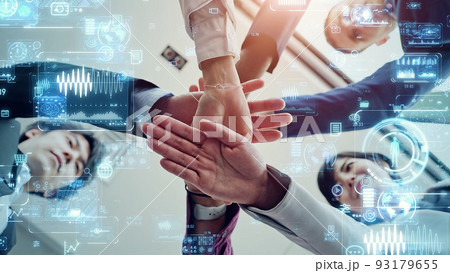 ビジネスとテクノロジー チームワーク ERP ビジネスとテクノロジー チームワーク ERP 93179655