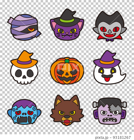 ハロウィン  キャラクター セット 線アリ 93181267