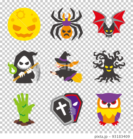 ホラー ハロウィン セット カラー 93183409