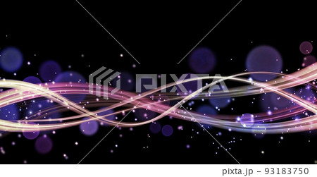 マジカルな光のライン 抽象的な背景素材 ネオン マジカルな光のライン 抽象的な背景素材 ネオン 93183750