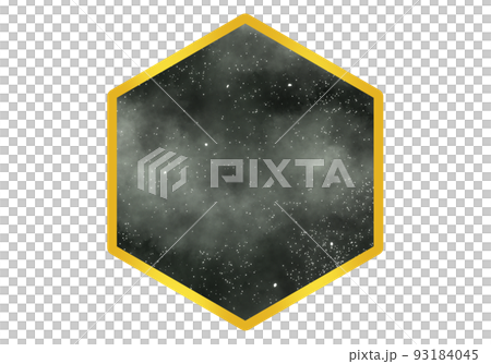 monochrome galaxy hexagonal frame 93184045